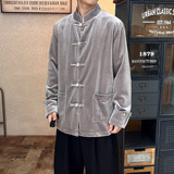 2025秋冬风男装丽丝绒唐装汉服夹克外套大码C229-Y1121-P120，男装夹克，电商C229