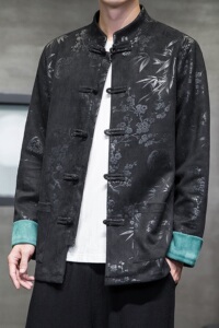2024春风男装鹿皮绒盘口中式唐装汉服夹克外套C229/Y757/P105图片