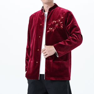 2025秋冬风男装刺绣唐装汉服夹克外套大码C229-Y1118-P115图片