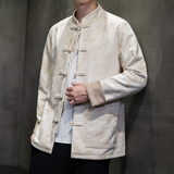2024春风男装鹿皮绒盘口中式唐装汉服夹克外套C229/Y757/P105，男装夹克，电商C229