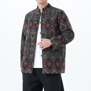 2025秋风男装毛呢中式复古唐装汉服夹克外套C229-Y1119-P125图片
