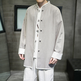 2024秋冬风男装棉麻亚麻唐装汉服夹克外套大码C229/Y658/P80，男装夹克，电商C229