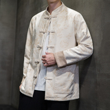 2023秋风男装鹿皮绒提花中式唐装汉服夹克外套C229/Y757/P105，男装夹克，电商C229