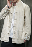 2023风男装鹿皮绒夹克刺绣唐装汉服夹克外套C229/Y718/P105，男装夹克，电商C229