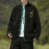 2023秋冬风男装羊羔毛中式唐装汉服棉衣棉袄C229-Y792-P150，男装棉衣，电商C229