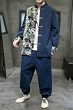 2024秋冬风男装复古中式唐装汉服套装两件套C229/TZ334/P105，男装休闲套装，电商C229
