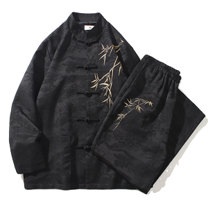 2024春夏风男装中式刺绣唐装汉服套装两件套C229-TZ359-P140图片