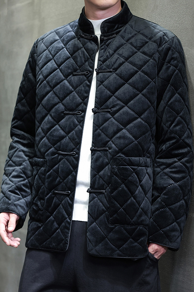 2025秋冬风男装丽丝绒唐装汉服棉衣棉袄外套C229-Y1127-P160,男装棉衣,电商C229