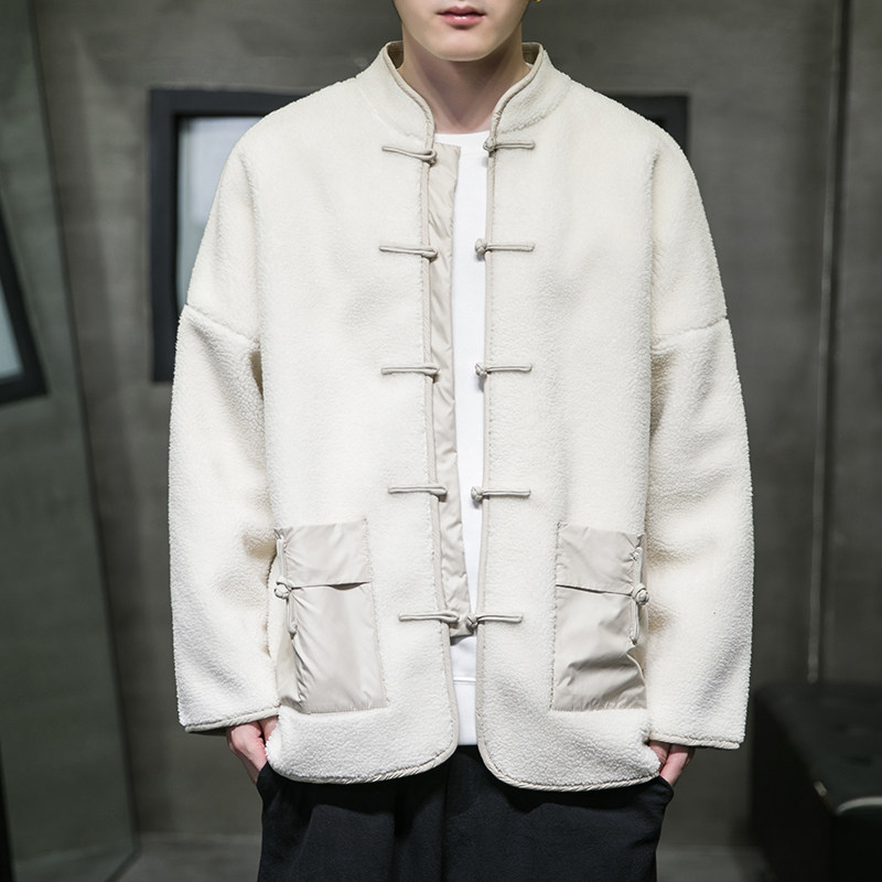 2024冬风男装羊羔毛复古中式唐装汉服棉衣棉袄C229/Y919/P140,男装夹克,电商C229