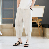 2024春夏新款风棉麻亚麻男装九分裤男宽松大码C229/DK183/P65，男装休闲裤，电商C229