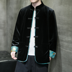 2024秋风男装复古灯芯绒中式盘扣唐装汉服外套C229/Y709/P75图片