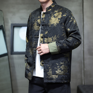 2025秋冬风男装印花唐装汉服夹克外套大码C229-Y1123-P120图片