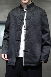 2024春夏风男装提花冰丝盘扣唐装汉服夹克外套C229-Y992-P100图片