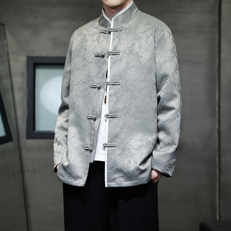 2025秋冬风男装唐装汉服提花夹克外套大码宽松C229-Y992-P100,男装衬衫,电商C229