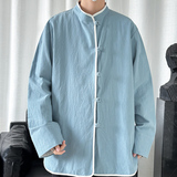 2024春夏新款风男装棉麻亚麻唐装汉服衬衫衬衣C229/Y658/P80，男装衬衫，电商C229