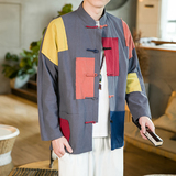2024春冬风男装复古中式撞色唐装汉服夹克外套C229/Y666/P85，男装夹克，电商C229
