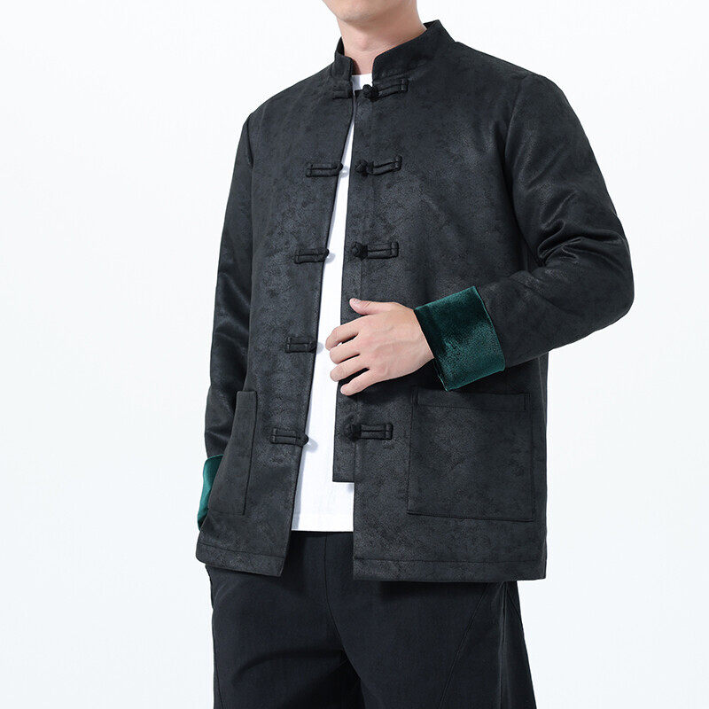 2025秋冬风男装鹿皮绒唐装汉服夹克外套大码C229-Y1116-P120,男装夹克,电商C229