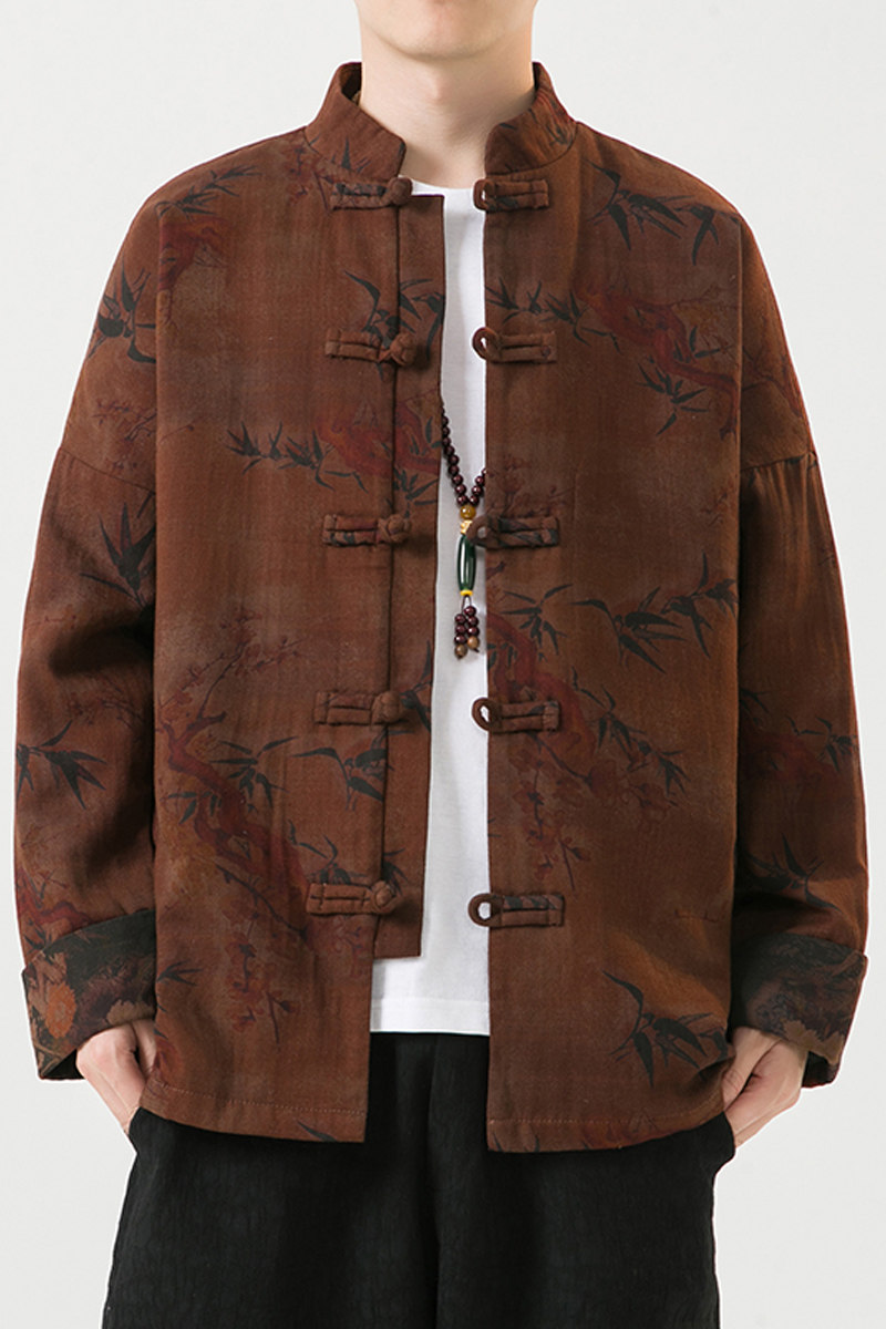 2024秋冬风男装棉麻盘扣大码唐装汉服夹克外套C229/Y768/P100,男装夹克,电商C229