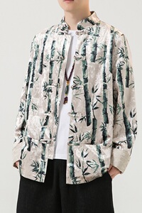 2024秋风男装丽丝绒复古中式唐装汉服夹克外套C229/Y761/P100图片