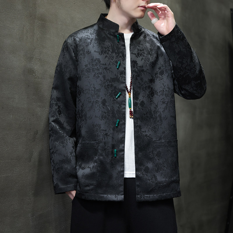 2024春夏风男装提花唐装汉服长袖夹克外套C229-Y1014-P105,男装夹克,电商C229