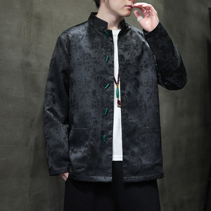 2024春夏风男装提花唐装汉服长袖夹克外套C229-Y1014-P105图片