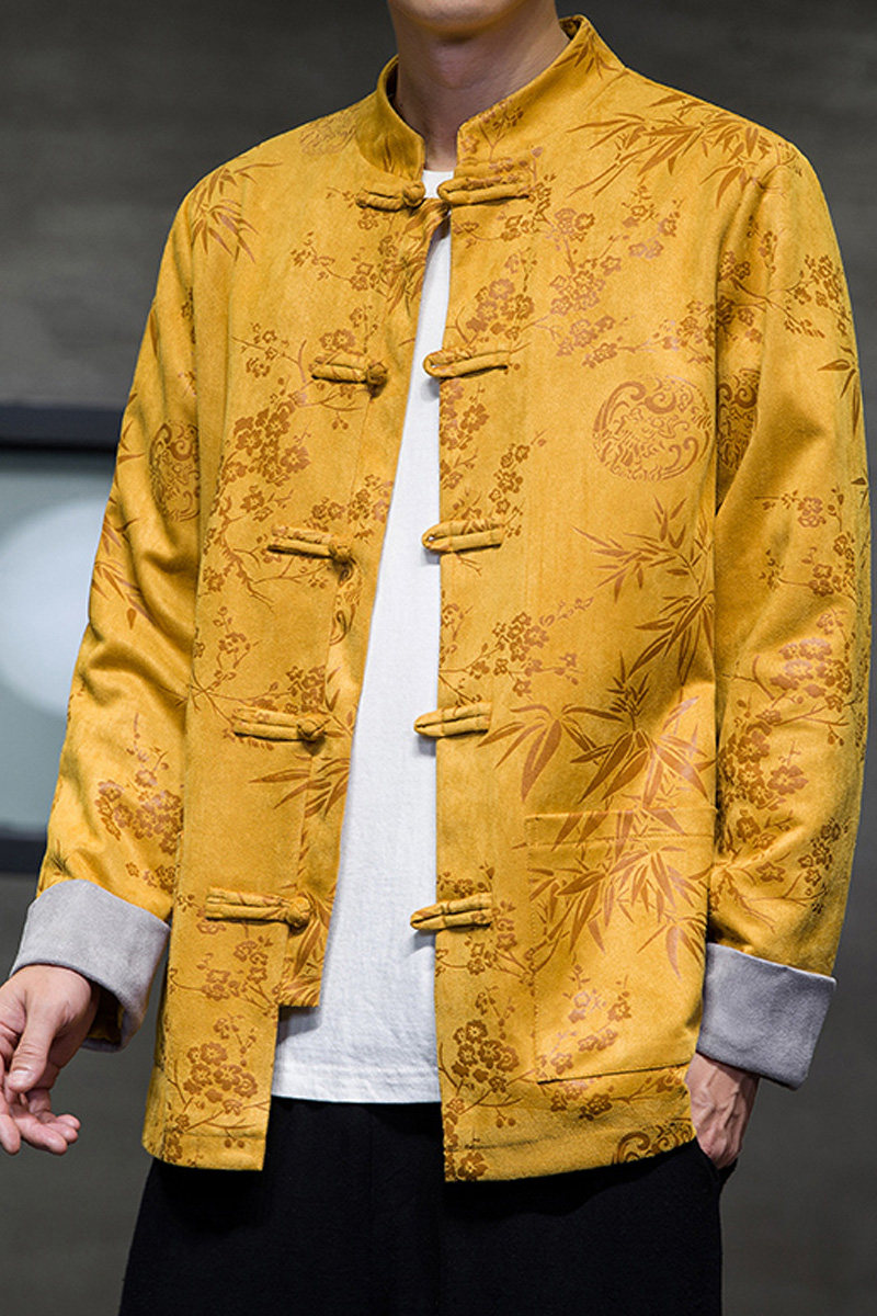 2024秋风男装鹿皮绒复古中式唐装汉服夹克外套C229/Y757/P105,男装夹克,电商C229