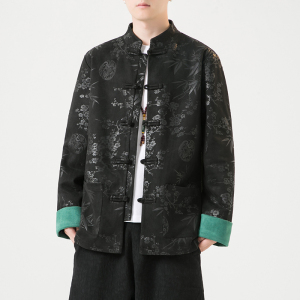 2024秋风男装鹿皮绒复古中式唐装汉服夹克外套C229/Y757/P105图片