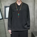 2023秋冬风男装套头复古中式唐装汉服卫衣外套C229/Y805/P80，男装卫衣，电商C229