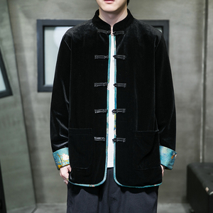 2024春夏风男装灯芯绒复古中式唐装汉服外套C229/Y709/P75