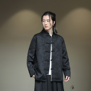 2024春夏风男装冰丝唐装中式盘扣汉服夹克外套C229-Y992-P100图片