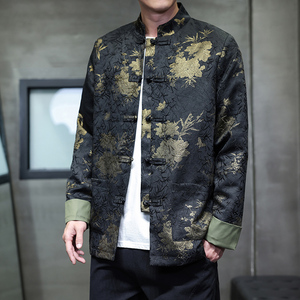 2025秋冬风男装印花唐装汉服夹克外套大码C229-Y1123-P120图片