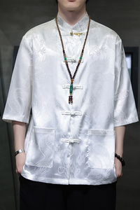 2024春夏风男装金属盘扣中式唐装汉服衬衫衬衣C229-Y1015-P68图片