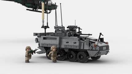 MOC-162457 LAV步兵装甲车模型 适用拼装益智积木玩具儿童男