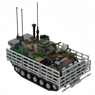 MOC积木TLAV履带式运兵车 军事模型系列小颗粒拼装积木玩具儿童男