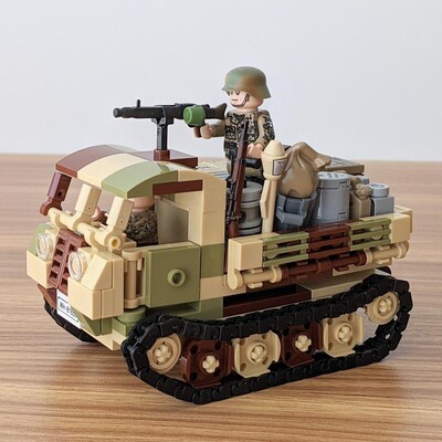 MOC积木履带货车模型玩具