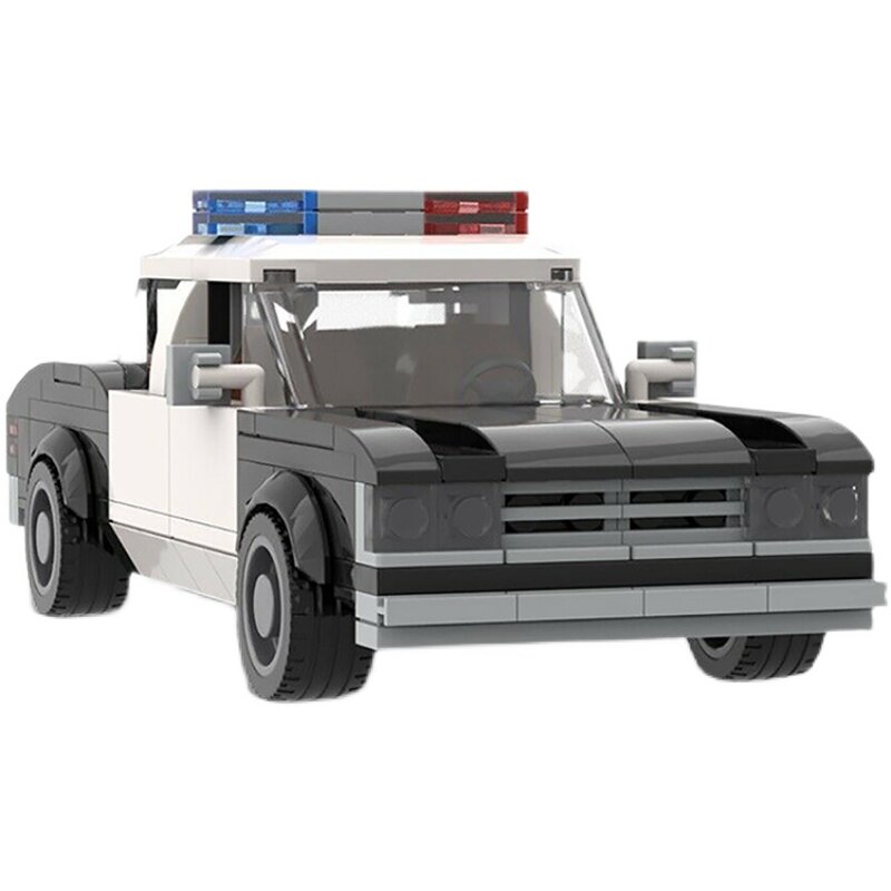 moc适用乐高拼插积木套装玩具虎胆龙威1979警局 雪佛兰黑斑羚警车