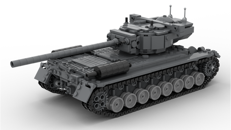 moc积木坦克模型小颗粒拼装玩具