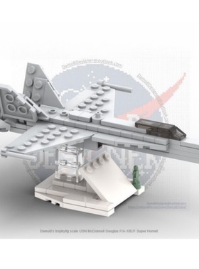 MOC积木军事 F/A-18 大黄蜂战斗机飞机模型 小颗粒拼装积木玩具