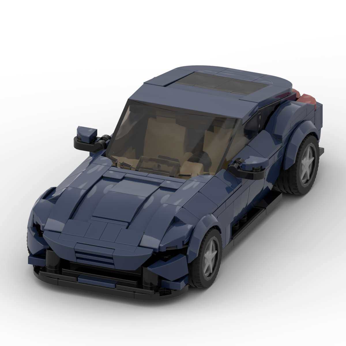 moc积木汽车法拉利roma适用乐高speed系列跑车拼装模型儿童玩具男