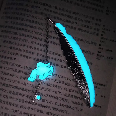 十二星座夜光羽毛书签