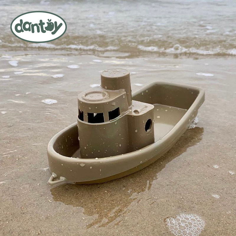dantoy绿色大豆环保小游船进口宝宝玩水大号帆船飘浮玩具海边度假