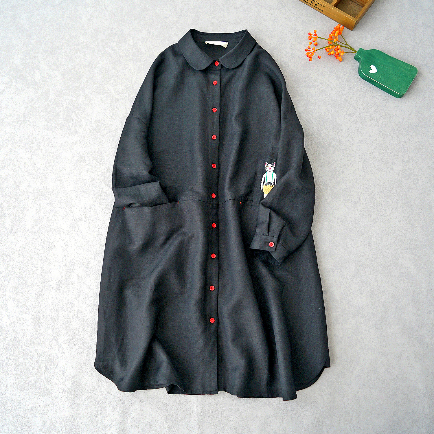 2025秋季新款棉麻薄风衣外套