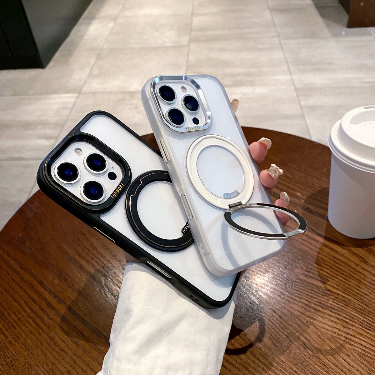 润金360支架磁吸保护套适用苹果16Promax新款透明手机壳iPhone13Promax镜头15pro防摔高透不发黄14Pro