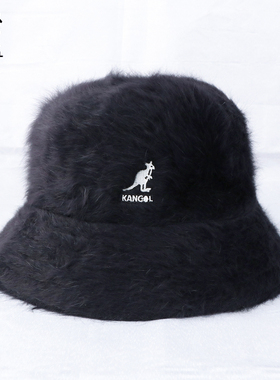 Kangol袋鼠男女帽子渔夫帽盆帽秋冬兔毛情侣软防风百搭正品K3477