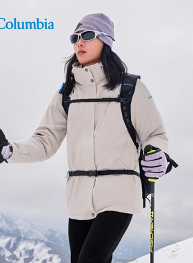 Columbia哥伦比亚冲锋衣女25秋冬户外防水套羽绒三合一外套XR7355