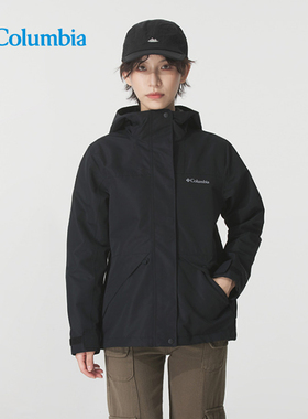Columbia哥伦比亚冲锋衣女25秋冬户外防水连帽外套拉链夹克XR1784