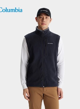 Columbia哥伦比亚抓绒马甲男25秋冬户外保暖防风抓绒衣背心AE1056