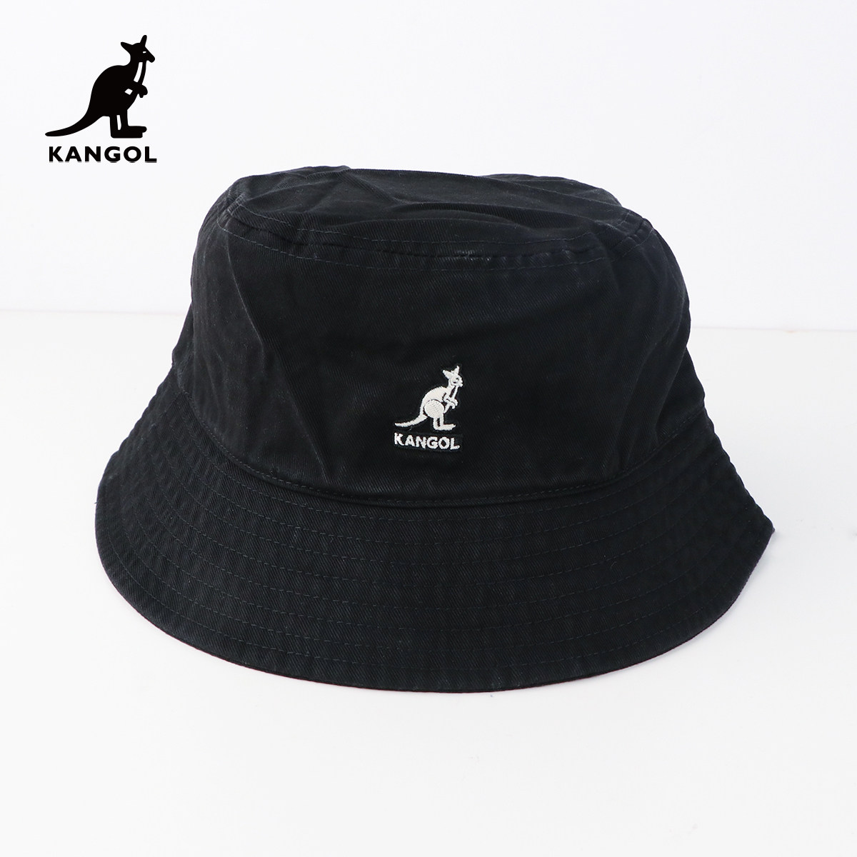 KANGOL男女同款袋鼠LOGO遮阳棉质时尚休闲百搭渔夫帽K4224HT