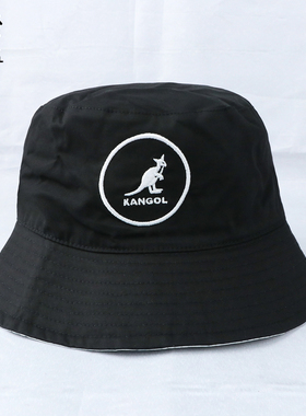 KANGOL男女同款纯色简约休闲款刺绣渔夫帽盆帽K2117SP