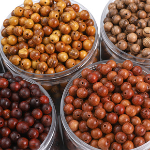 手工diy手串木珠木制串珠散珠子崖柏黄金檀8mm圆珠黑花梨珠子